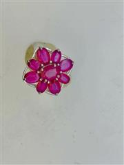 Ruby Lady's Silver & Stone Ring 925 Silver 4.99g